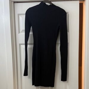 Cotton Citizen Black Ribbed Knit Dress
